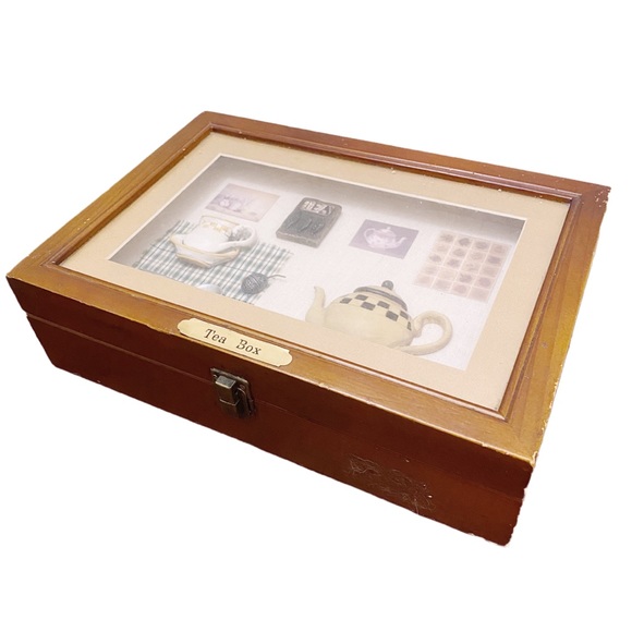 Vintage Tea Box Wooden Tea Storage